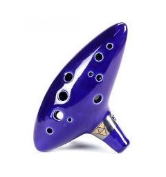 Ocarina Instrument fra Zelda I Keramikk - Med Noter